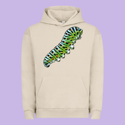 Papilio Machaon Caterpillar Urban Hoodie Designed By Lillyallendesigns