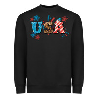 Black USA 4th of july Heavyweight Sweatshirt - HowdyJamesFarm
