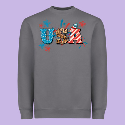 Usa 4th Of July Heavyweight Sweatshirt Designed By Howdyjamesfarm