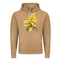Vintage Camel Botanical Goldenrod Illustrations Vintage Hoodie - LillyAllenDesigns