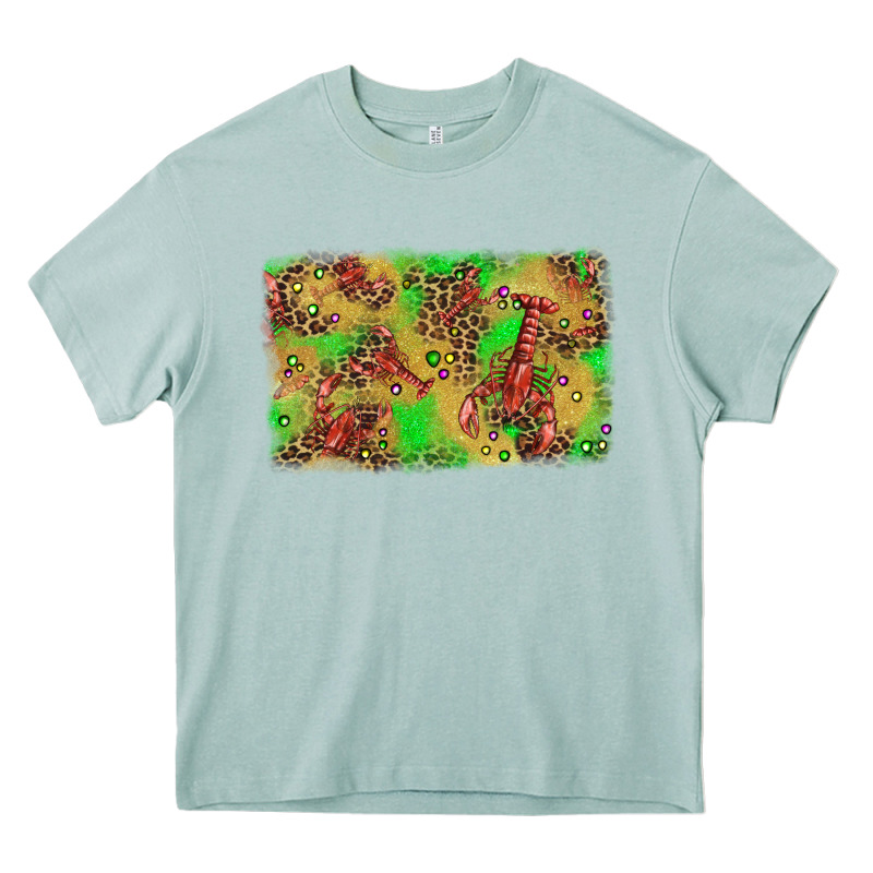 Mardi Gras Crawfish And Glitter Background Heavy Core Tee by AdoDesignShop | Teevron