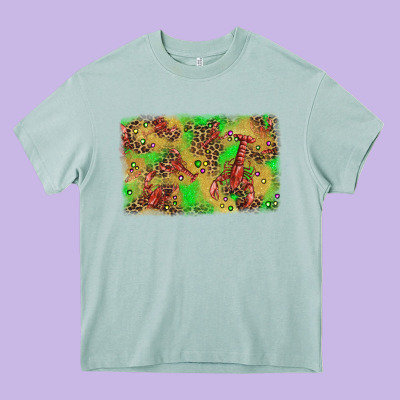Mardi Gras Crawfish And Glitter Background Heavy Core Tee Designed By Adodesignshop