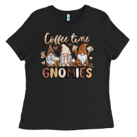 Black coffee time gnomies Ladies Tee - MaliasSmallBusiness