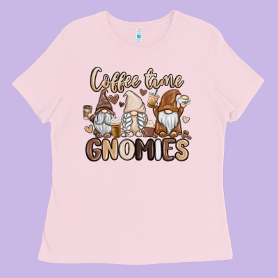 Coffee Time Gnomies Ladies Tee Designed By Maliassmallbusiness