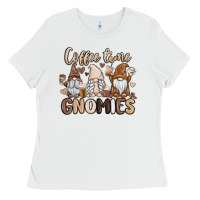White coffee time gnomies Ladies Tee - MaliasSmallBusiness