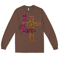 Chestnut He Is Risen Leopard Long Sleeve Tee - Bettercallsaul