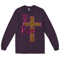 Plum He Is Risen Leopard Long Sleeve Tee - Bettercallsaul