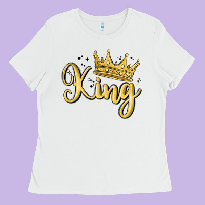 King Ladies Tee Designed By Maliassmallbusiness