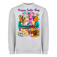 Happy Easter Day Truck Heavyweight Sweatshirt | Teevron