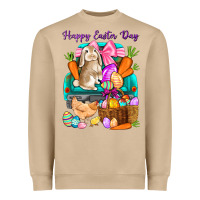 Mushroom Happy Easter Day truck Heavyweight Sweatshirt - HowdyJamesFarm