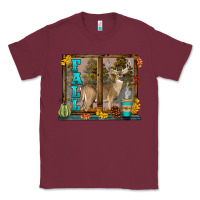 Burgundy White Tailed Buck Fall Classic Tee - LillyAllenDesigns