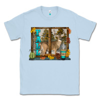 Dusty Blue White Tailed Buck Fall Classic Tee - LillyAllenDesigns