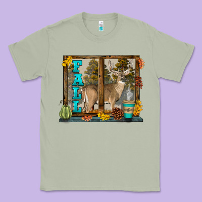White Tailed Buck Fall Classic Tee Designed By Lillyallendesigns