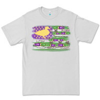 Dove Grey mardi gras duck call flag Premium Tee - MaliasSmallBusiness