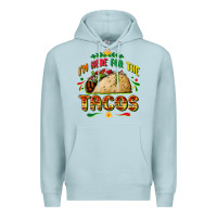 Blue Mist I'm here for the tacos Premium Hoodie - FaDigitalArtStudio
