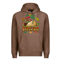 Chestnut I'm here for the tacos Premium Hoodie - FaDigitalArtStudio