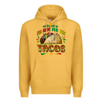 Mustard I'm here for the tacos Premium Hoodie - FaDigitalArtStudio