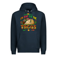 Navy I'm here for the tacos Premium Hoodie - FaDigitalArtStudio