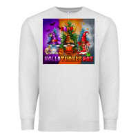 Oatmeal Heather happy hallothanksmas Premium Sweatshirt - FaDigitalArtStudio