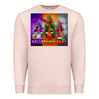 Pale Pink happy hallothanksmas Premium Sweatshirt - FaDigitalArtStudio