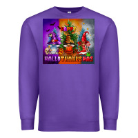 Purple happy hallothanksmas Premium Sweatshirt - FaDigitalArtStudio