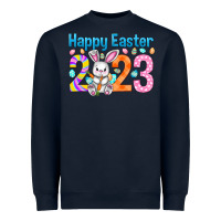 Navy Happy Easter 2023 Easter Day Heavyweight Sweatshirt - HowdyJamesFarm