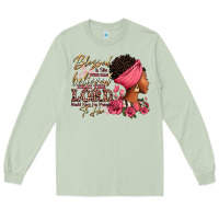 Matcha Blessed is she who has believed afro woman Long Sleeve Tee - RanaPortraitStore