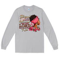 Moon Dust Blessed is she who has believed afro woman Long Sleeve Tee - RanaPortraitStore