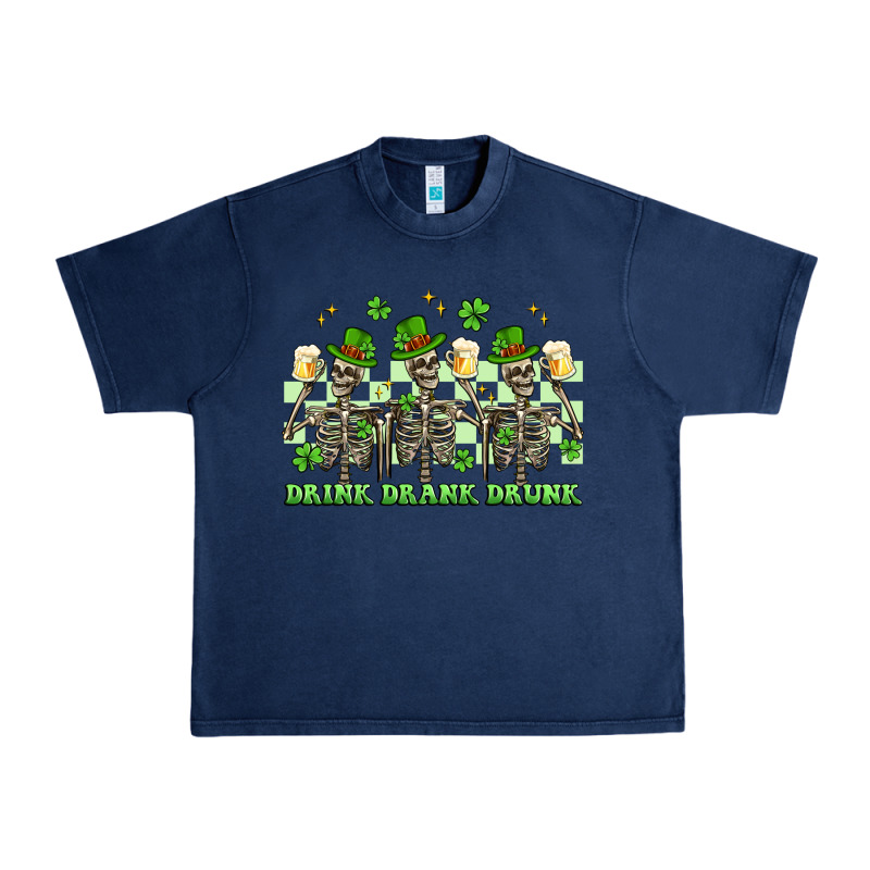 St. Patrick's Day Skeletons Drink Drank Drunk Urban Heavy Tee by Artiststas | Teevron