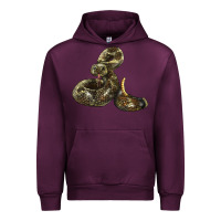 Mauve Wine Rattlesnake Urban Hoodie - LillyAllenDesigns