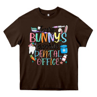 Chocolate Brown every bunnys favorite dental office Heavy Core Tee - MaliasSmallBusiness