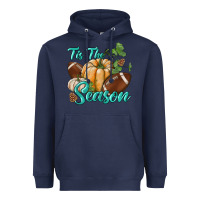 Navy tis the season Heavyweight Hoodie - BundleAndBundleShop