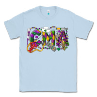 Dusty Blue CMA Certified Medical Assistant Mardi Gras Classic Tee - LillyAllenDesigns