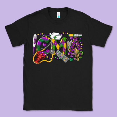 Cma Certified Medical Assistant Mardi Gras Classic Tee Designed By Lillyallendesigns
