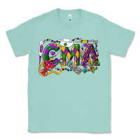 Seafoam CMA Certified Medical Assistant Mardi Gras Classic Tee - LillyAllenDesigns