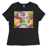 Black bead up bitches it's mardi gras Ladies Tee - MaliasSmallBusiness