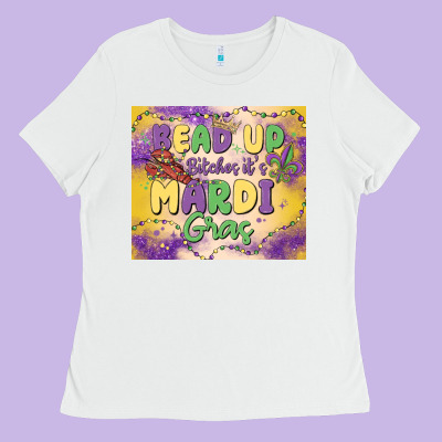 Bead Up Bitches It's Mardi Gras Ladies Tee Designed By Maliassmallbusiness