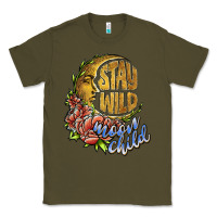 Army Green stay wild moon child Classic Tee - JahusDesignShop