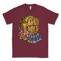 Burgundy stay wild moon child Classic Tee - JahusDesignShop