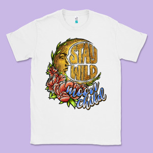 Stay Wild Moon Child Classic Tee Designed By Jahusdesignshop