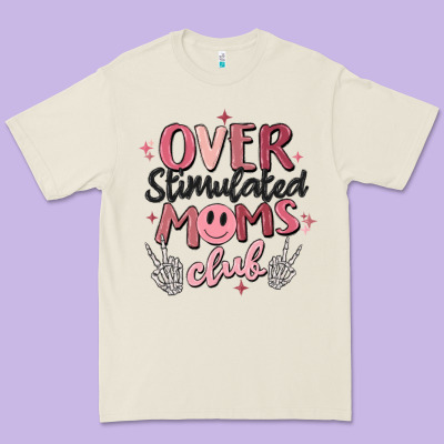 Over Stimulated Moms Club Premium Tee Designed By Maliassmallbusiness