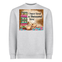 Heather Grey i have lived a thousand lives Heavyweight Sweatshirt - TumblerDesignByShophia