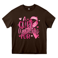 Chocolate Brown a cure fighting for Heavy Core Tee - MaliasSmallBusiness