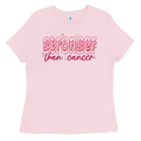 Bubblegum Pink stronger than cancer Ladies Tee - MaliasSmallBusiness