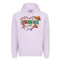 Lilac Cinco de mayo Nurse Premium Hoodie - FaDigitalArtStudio