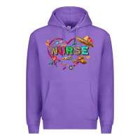 Purple Cinco de mayo Nurse Premium Hoodie - FaDigitalArtStudio