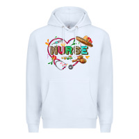 White Cinco de mayo Nurse Premium Hoodie - FaDigitalArtStudio