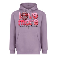 Lavender love more worry less Heavyweight Hoodie - FaDigitalArtStudio