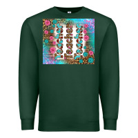 Sports Green teacher gemstone and pink flower tumbler Premium Sweatshirt - BundleAndBundleShop