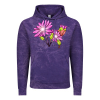 Cloud Purple Bitterroot Flower Illustrations Vintage Hoodie - LillyAllenDesigns